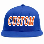 Custom Royal Orange-White Casual Sport Baseball Cap