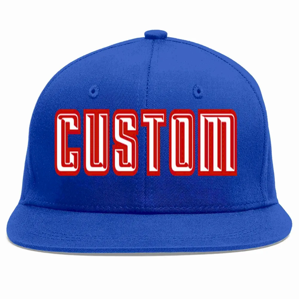 Custom Royal White-Red Casual Sport Baseball Cap