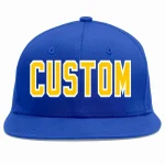 Custom Royal Gold-White Casual Sport Baseball Cap
