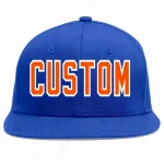 Custom Royal Orange-White Casual Sport Baseball Cap