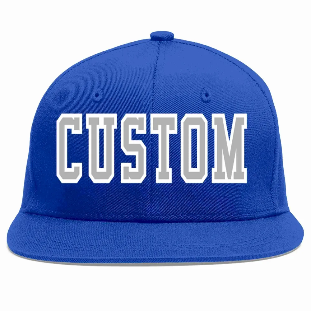 Custom Royal Gray-White Casual Sport Baseball Cap