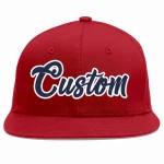 Custom Red Navy-White Casual Sport Baseball Cap