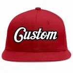 Custom Red White-Black Casual Sport Baseball Cap