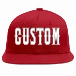 Custom Red White-Gray Casual Sport Baseball Cap