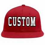 Custom Red White-Black Casual Sport Baseball Cap
