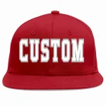Custom Red White-Gray Casual Sport Baseball Cap