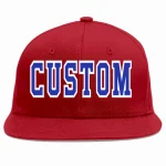 Custom Red Royal-White Casual Sport Baseball Cap