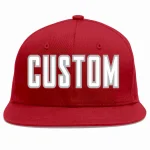 Custom Red White-Gray Casual Sport Baseball Cap
