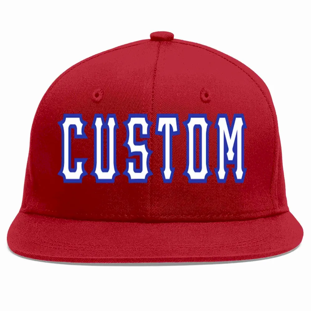 Custom Red White-Royal Casual Sport Baseball Cap