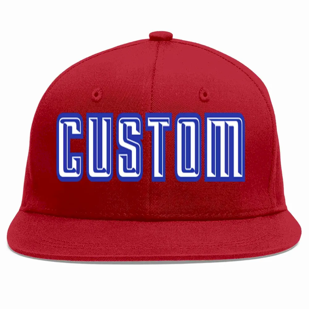 Custom Red White-Royal Casual Sport Baseball Cap