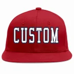 Custom Red Gold-White Casual Sport Baseball Cap