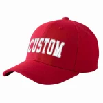 Custom Red White-Gray Curved Eaves Sport Baseball Cap Design for Men/Women/Youth