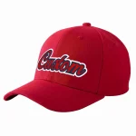 Custom Red Red-Navy Curved Eaves Sport Baseball Cap Design for Men/Women/Youth