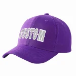 Custom Purple Gray-White Curved Eaves Sport Baseball Cap Design for Men/Women/Youth