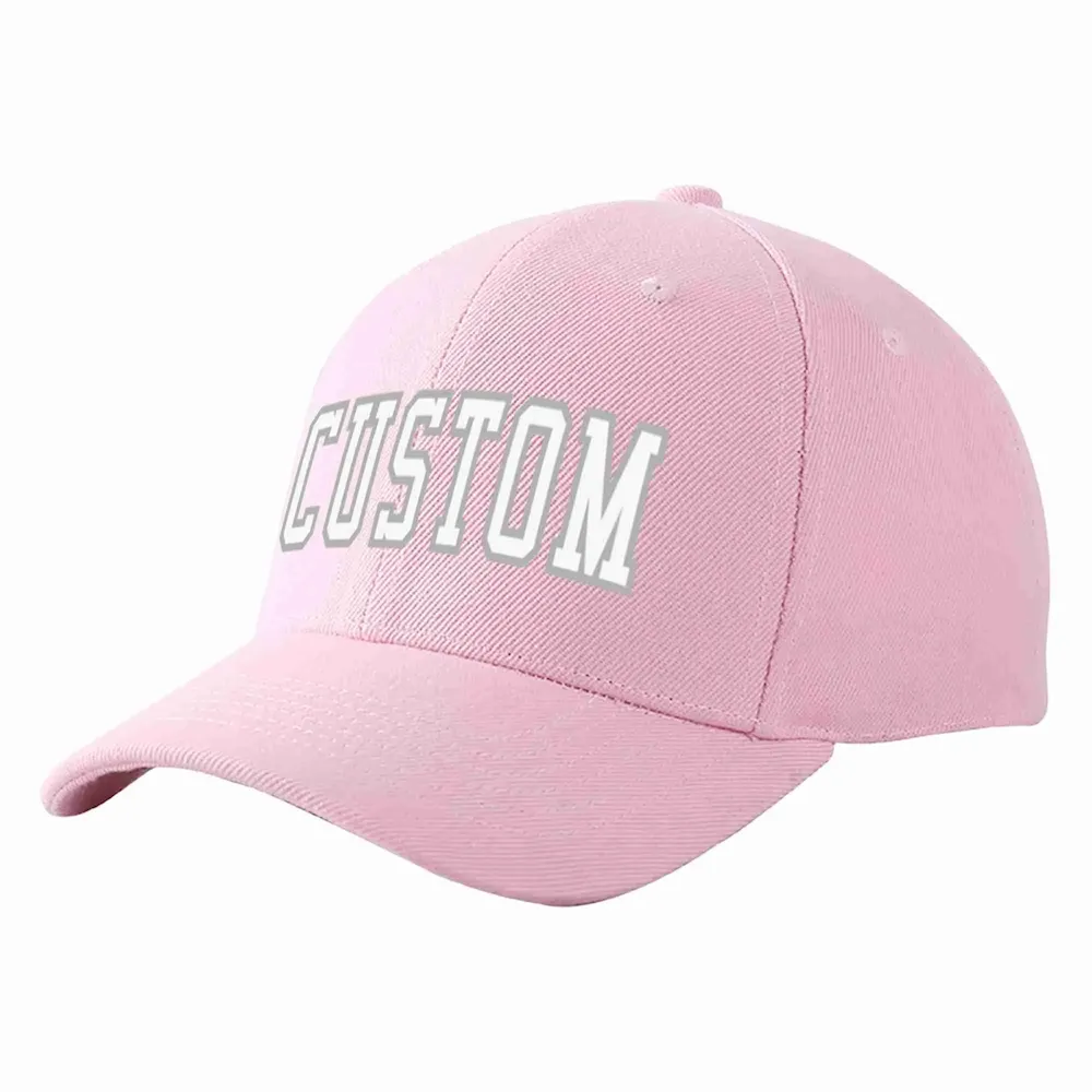 Custom Pink White-Royal Curved Eaves Sport Baseball Cap Design for Men/Women/Youth
