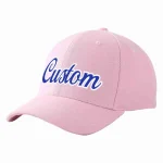 Custom Pink Royal-White Curved Eaves Sport Baseball Cap Design for Men/Women/Youth