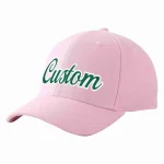 Custom Pink Black-Gold Curved Eaves Sport Baseball Cap Design for Men/Women/Youth