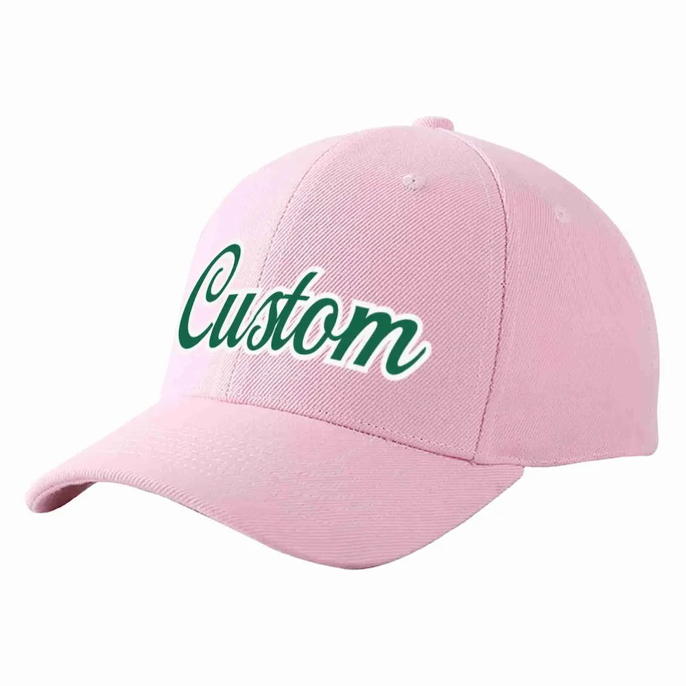 Custom Pink Black-Gold Curved Eaves Sport Baseball Cap Design for Men/Women/Youth