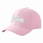 Custom Pink White-Gray Curved Eaves Sport Baseball Cap Design for Men/Women/Youth