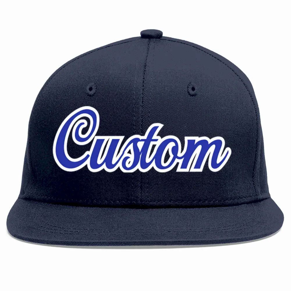 Custom Navy White-Red Casual Sport Baseball Cap