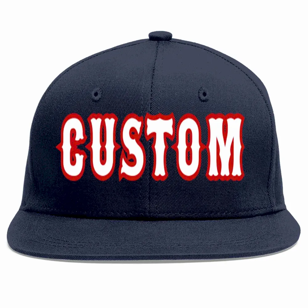 Custom Navy Gray-White Casual Sport Baseball Cap