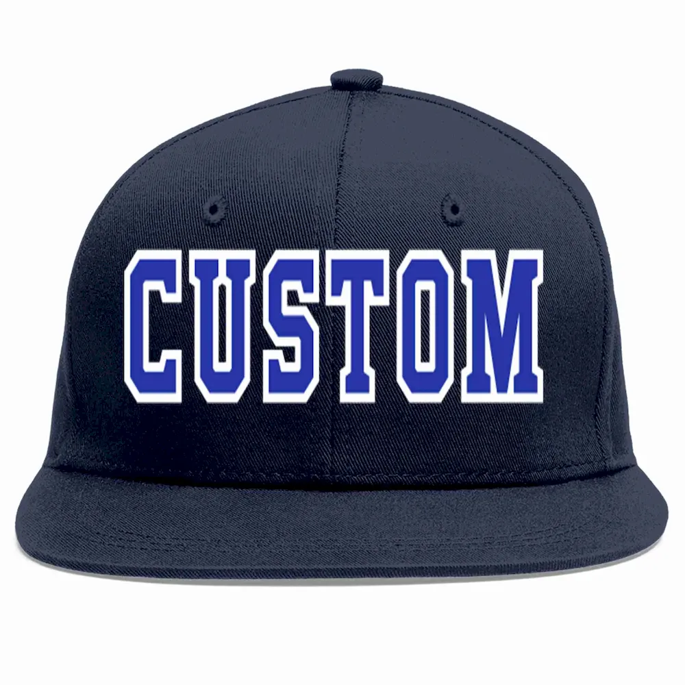 Custom Navy White-Red Casual Sport Baseball Cap