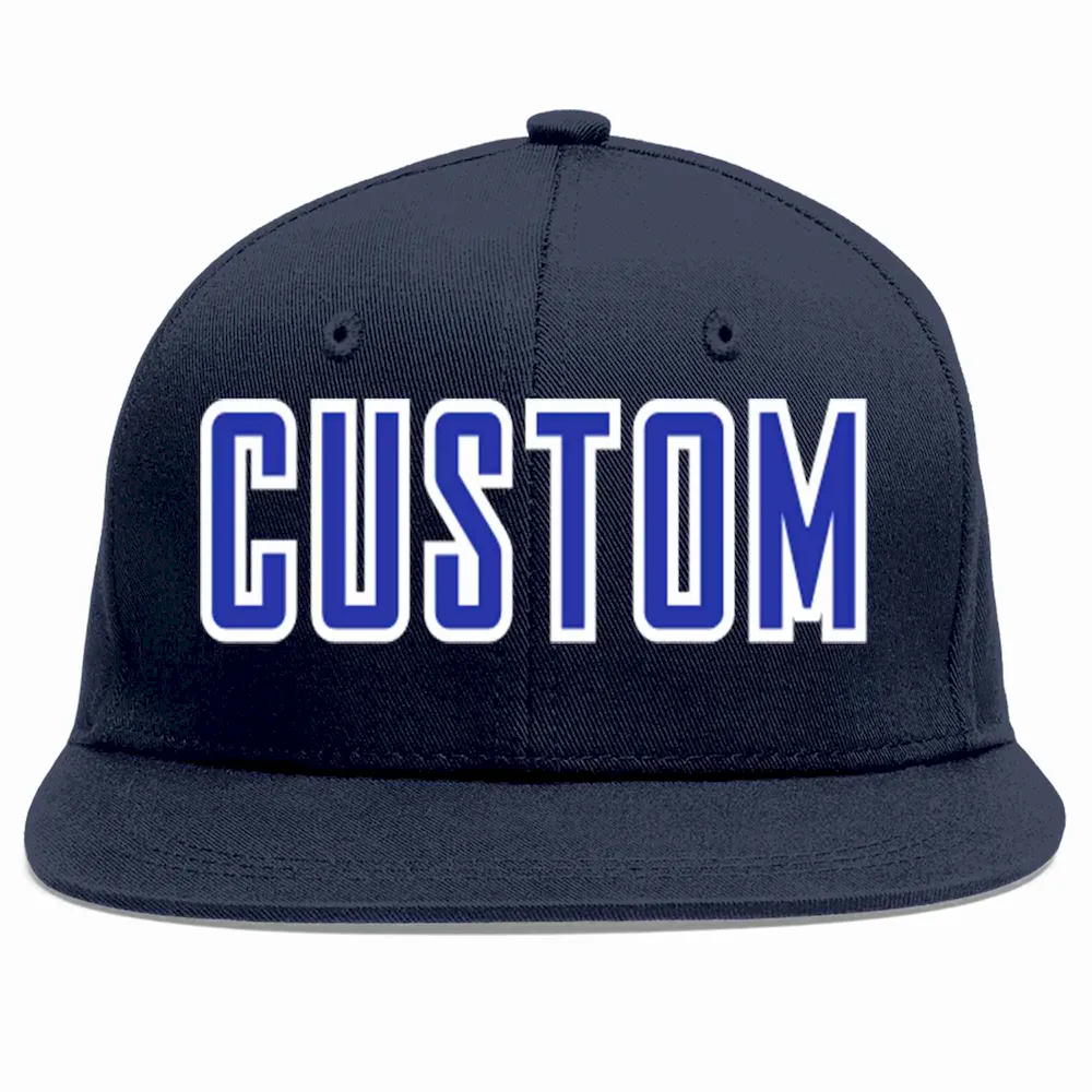 Custom Navy White-Red Casual Sport Baseball Cap