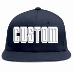Custom Navy Gray-White Casual Sport Baseball Cap