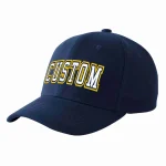 Custom Navy White-Navy Curved Eaves Sport Baseball Cap Design for Men/Women/Youth