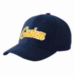 Custom Navy Red-White Curved Eaves Sport Baseball Cap Design for Men/Women/Youth