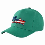 Custom Light Green Vintage USA Flag-Gold Curved Eaves Sport Baseball Cap Design for Men/Women/Youth