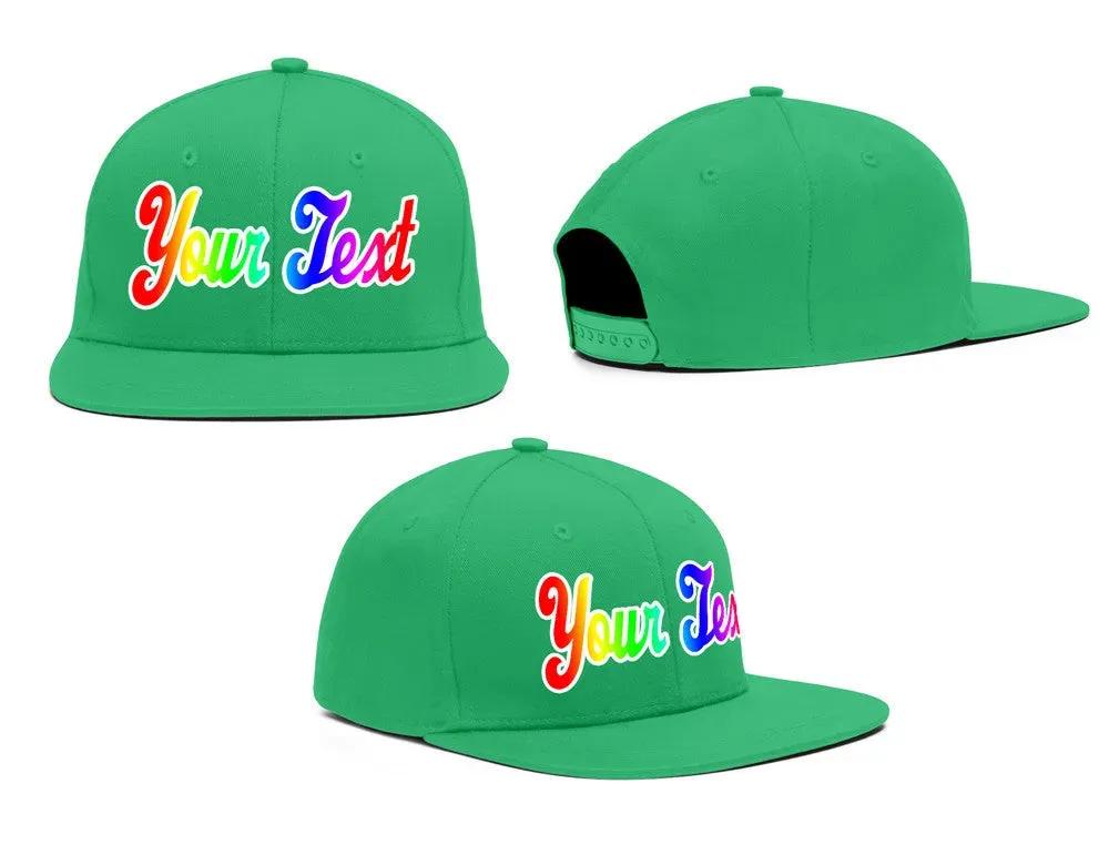 Custom Green Gradient Casual Sport Baseball Cap