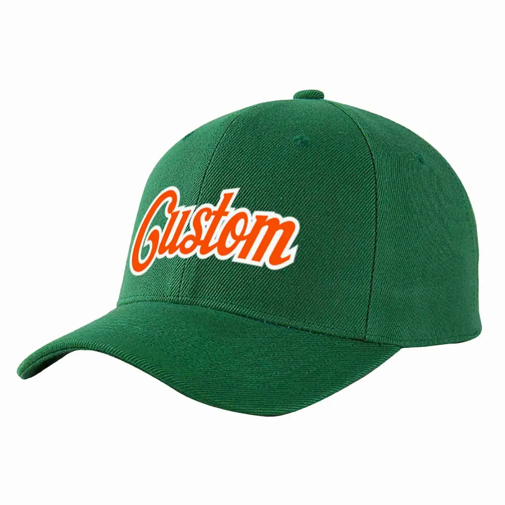 Custom Kelly Green Orange Personalized Plaid Fashion Design Authentic Baseball Jersey