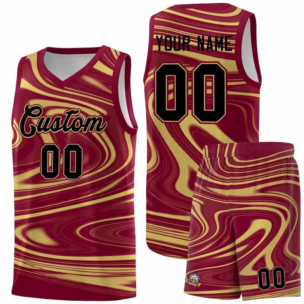 Custom Black Purple Graffiti Pattern Fluids Style Sports Uniform Basketball Jersey Sets