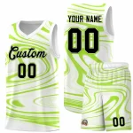 Custom Royal Gold Graffiti Pattern Fluids Style Sports Uniform Basketball Jersey Sets