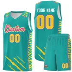 Custom Light Pink Personalized Tiger Claw Pattern Sports Uniform Basketball Jersey