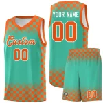Custom Pink Light Blue Classic Plaid Pattern Sports Uniform Basketball Jersey