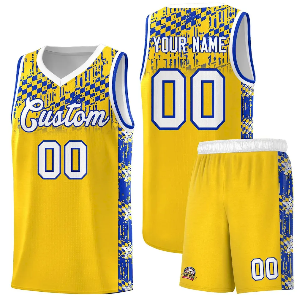 Custom Light Pink Mosaic Stars Pattern Sports Uniform Basketball Jersey