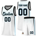 Custom White Personalized Honeycomb Pattern Sports Uniform Basketball Jersey