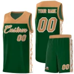 Custom Green Side Pattern Sports Uniform Basketball Jersey