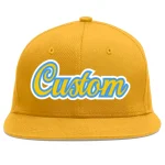 Custom Gold Black-Gold Flat Eaves Sport Baseball Cap