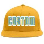 Custom Gold Black-Gold Flat Eaves Sport Baseball Cap