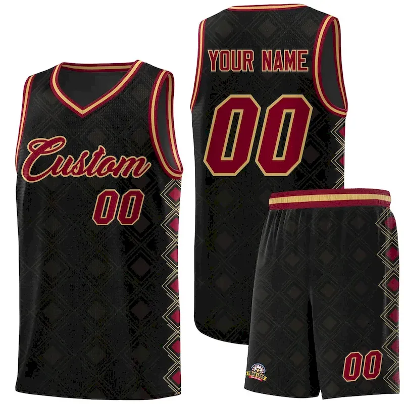 Custom Old Gold Side Blocks Sports Uniform Basketball Jersey