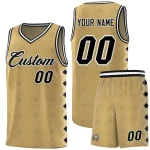 Custom Old Gold Side Blocks Sports Uniform Basketball Jersey