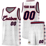 Custom Red Side Blocks Sports Uniform Basketball Jersey