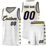 Custom White Side Blocks Sports Uniform Basketball Jersey