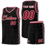 Custom Black Side Blocks Sports Uniform Basketball Jersey