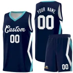 Custom Sky Blue Side Rhombus Graffiti Pattern Sets Basketball Jersey