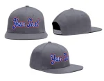 Custom Dark Gray Royal-Red Casual Sport Baseball Cap
