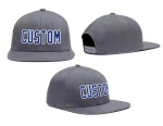 Custom Dark Gray Royal-White Outdoor Sport Baseball Cap